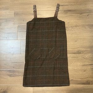 Brown plaid dress